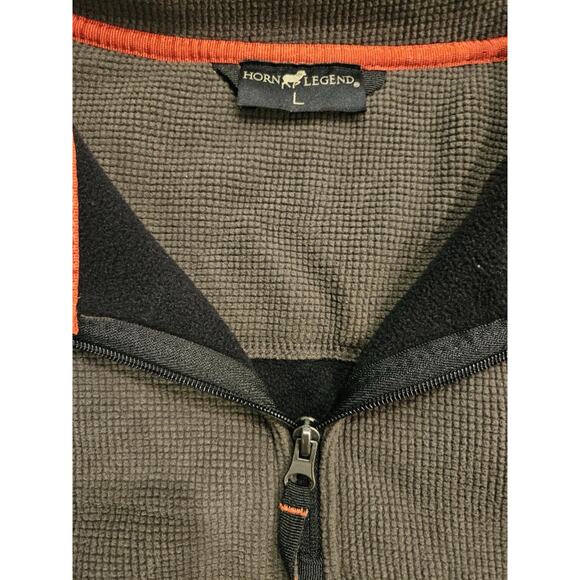 Horn Legend Men's 1/4 Zip Pullover Size Large Brown - Picture 7 of 7